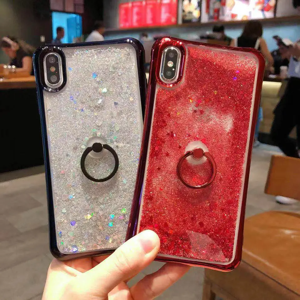 Phone Case For iPhone 7 8 6 TPU Funda Liquid quicksand Back Cases 6S Plus X XS XR MAX Capa Covers |