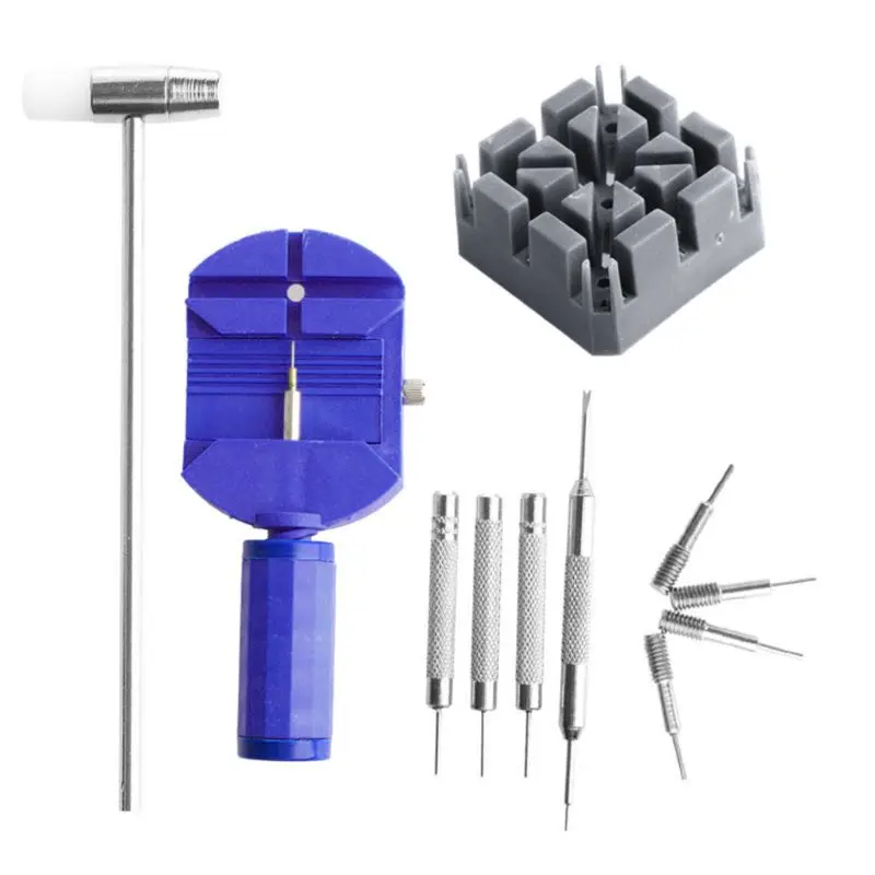 

Free delivery 11Pcs Watch Band Holder Link Remover Hammer Pin Punch Spring Bar Repair Tool Kit