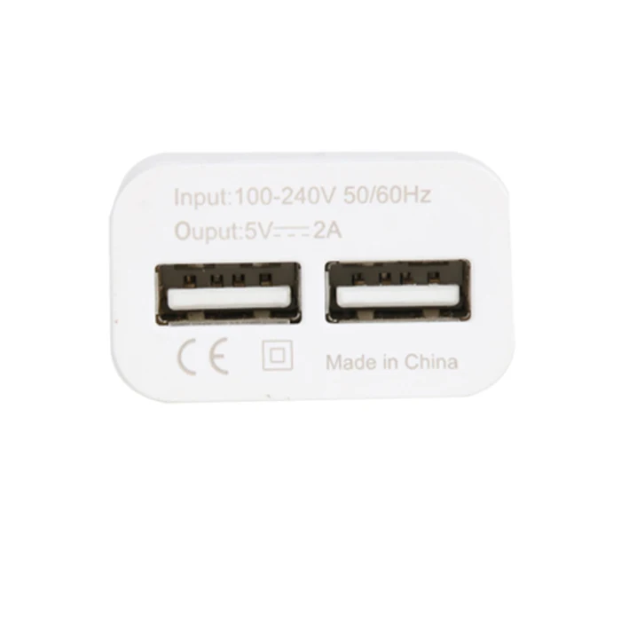 Зарядное устройство с 2 портами USB и вилкой Стандарта США/ЕС 5 в постоянного тока
