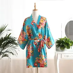 Китайские традиционные платья Для женщин Silk Satin Robe леди пижамы SZ S-6XL