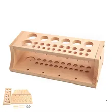 Стойка для инструментов DIY кожаный инструмент стол Печать восковой линии ящик из твердой древесины