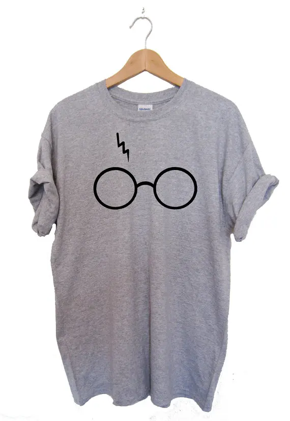 Harry Potter t shirt women Lightning Glasses funny printed design short ...