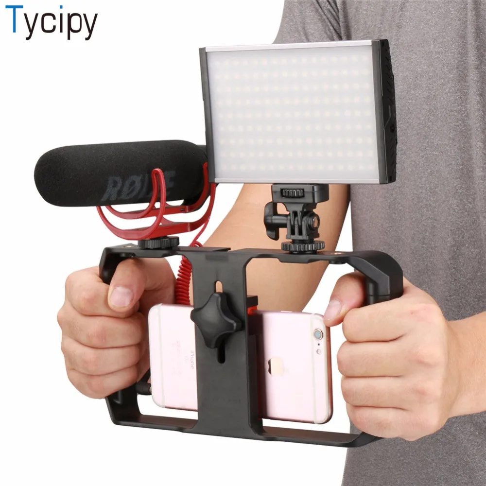 

Tycipy U-Rig Pro Smartphone Video Rig Handheld Phone Video Stabilizer Grip Tripod Mount Stand Mounts Filmmaking Case