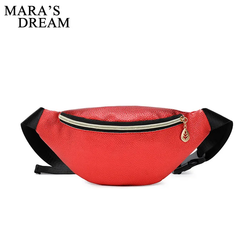 

Mara's Dream Ms. 2019 Korean Version of The Solid Color Fashion Wallet Lychee Pattern Waist Bag Chest Bag Messenger Bag Shoulder