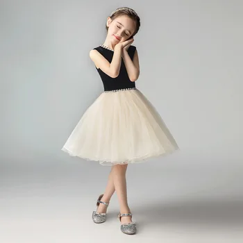 

Caustom made crystal sleeveless ball gown children girls party dress