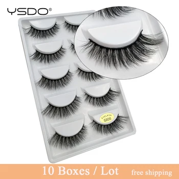 

YSDO 10 boxes mink eyelashes 50 pairs natural long 3d false eyelashes eyelash extension 3d mink lashes volume lashes cilios G806