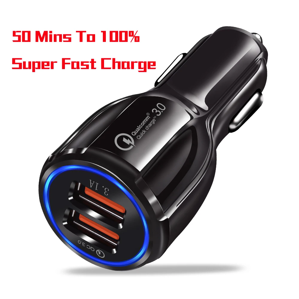 Newest Unique Shape 3.0 2.0 Fast Charge USB Mobile Phone Car Charger 2