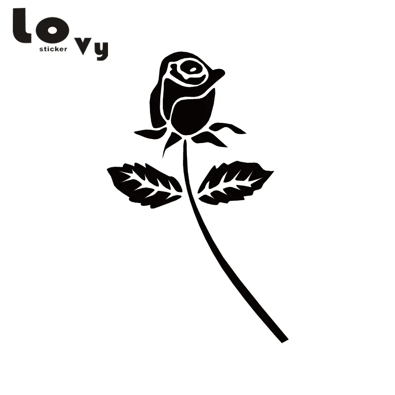 

Beautiful Rose Vinyl Car Sticker Cartoon Flower Car Decal for Car Decoration