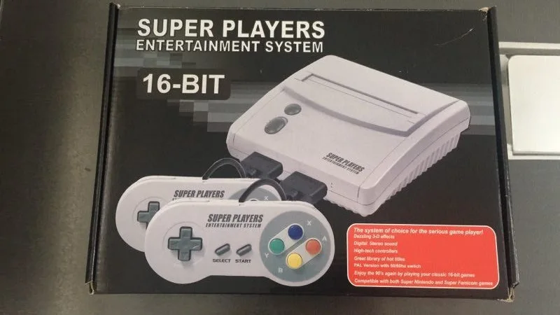 TV Video Game Console for S-n-e-s 16 Bit Games with 100 In 1 SNES Game Cartridge (can battery save)