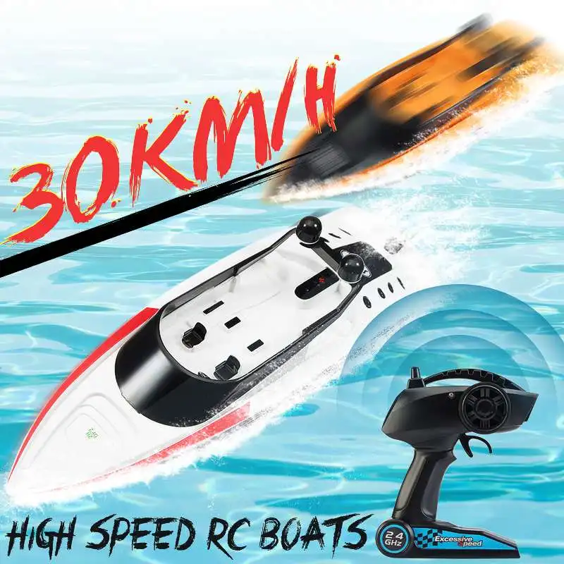 RC قارب 2.4 GHZ 4 قناة عالية السرعة 30 km/h راديو التحكم عن بعد RC سباق القوارب الكهربائية اللعب RC اللعب للأطفال هدايا RC قارب 2.4 GHZ 4 قناة عالية السرعة 30 km/h راديو التحكم عن بعد RC سباق القوارب الكهربائية اللعب RC اللعب للأطفال هدايا