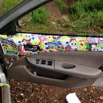 

Cute Cartoon Stickerbomb Vinyl Wrap Film With Air Bubble Free For Vehicle Graphic Sticker Bomb Sheets Bombing Film