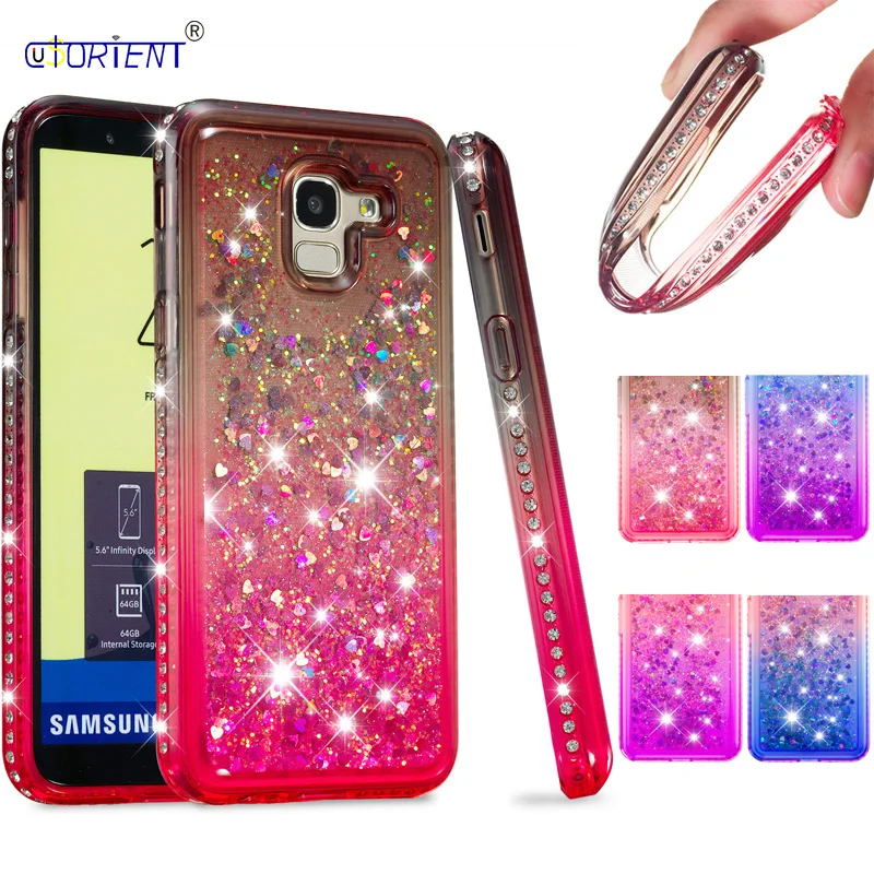 

Bling Case for Samsung Galaxy J6 2018 J600 Dynamic Liquid Quicksand Phone Cover SM J600F J600F/DS J600G J600N J600L J600FN/DS