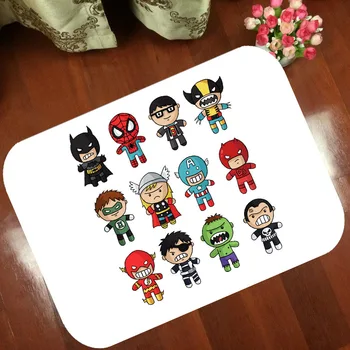 

Floor Mats Anti Slip Mat Cartoon batman superman spiderman flash thor Printed Pattern Carpet Rug for Bathroom Door Living Room