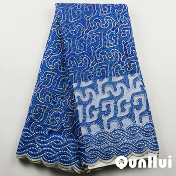 

2017 African Lace fabric Hot Sell Mesh CORD lace New Arrival BLUE Color african cord Lace guipure lace Fabrics High Quality