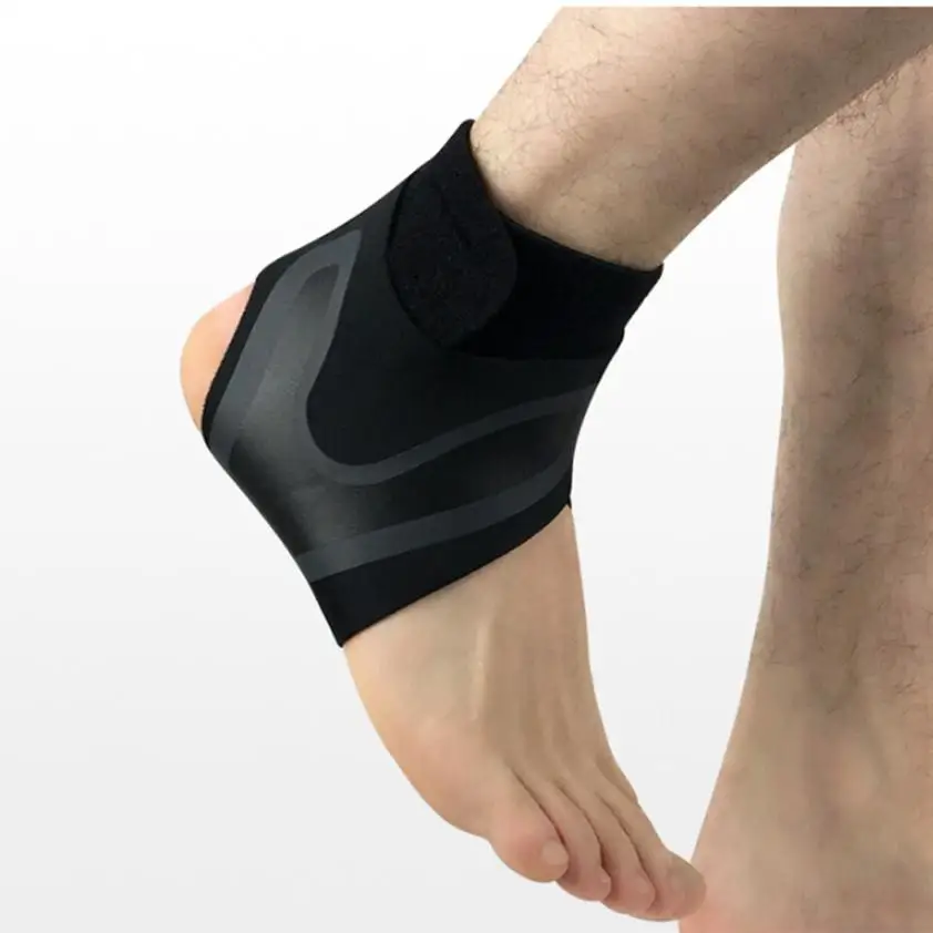 1PCS Black Right Left Foot Ankle Protector Adjustable Foot And Ankle Pads Basketball Sports Ankle Sprain Protection Ankle Foot