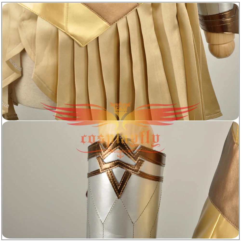 2017 Batman v Superman:Dawn of Justice Wonder Woman Cosplay Golden Dress Skirt Sexy Costume Clothing Adult Summer Version W1167