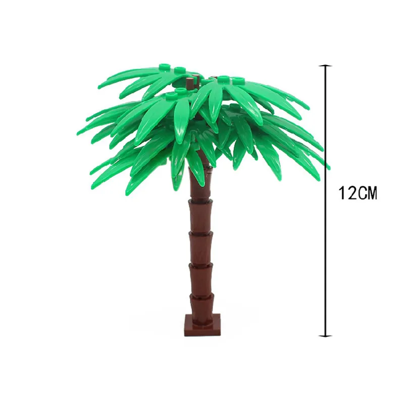 Colorful Coconut Palm Tree Legoingly City Plants Trees Garden Building Blocks Set DIY MOC Accessories Parts Bricks Toys for Kids (7)