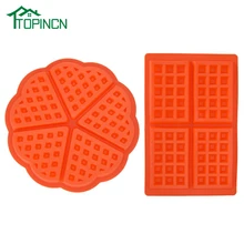 TOPINCN Retangle сердце форма для вафлей 4/5 силиконовые полости Nestle вафли форма для печенья шоколада Пан Muffin завтрак форма для выпечки