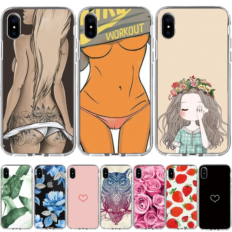 

Case For iphone X XR XS Max Case Garland girl Silicone Soft Shell Cover For Apple iPhone 5 5S SE 6s 6 s 7 8 Plus Bags Funda
