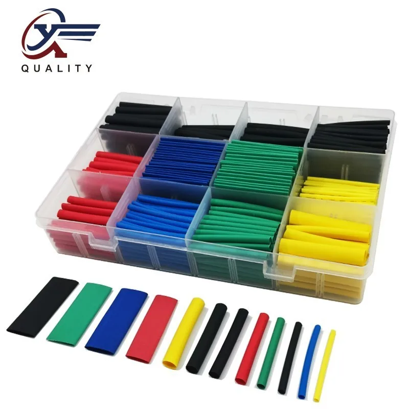 

530PCS Heat Shrink Tubing Insulation Polyolefin Wire Shrinkable Tube Assortment Electronic Cable Sleeve Kit Heat Shrink Tube