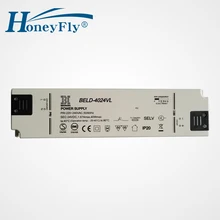 HoneyFly 2 шт. супер тонкий светодиодный драйвер 40 W 220 V 24 V освещение Трансформатор Питание с клеммные колодки для Светодиодный ламп