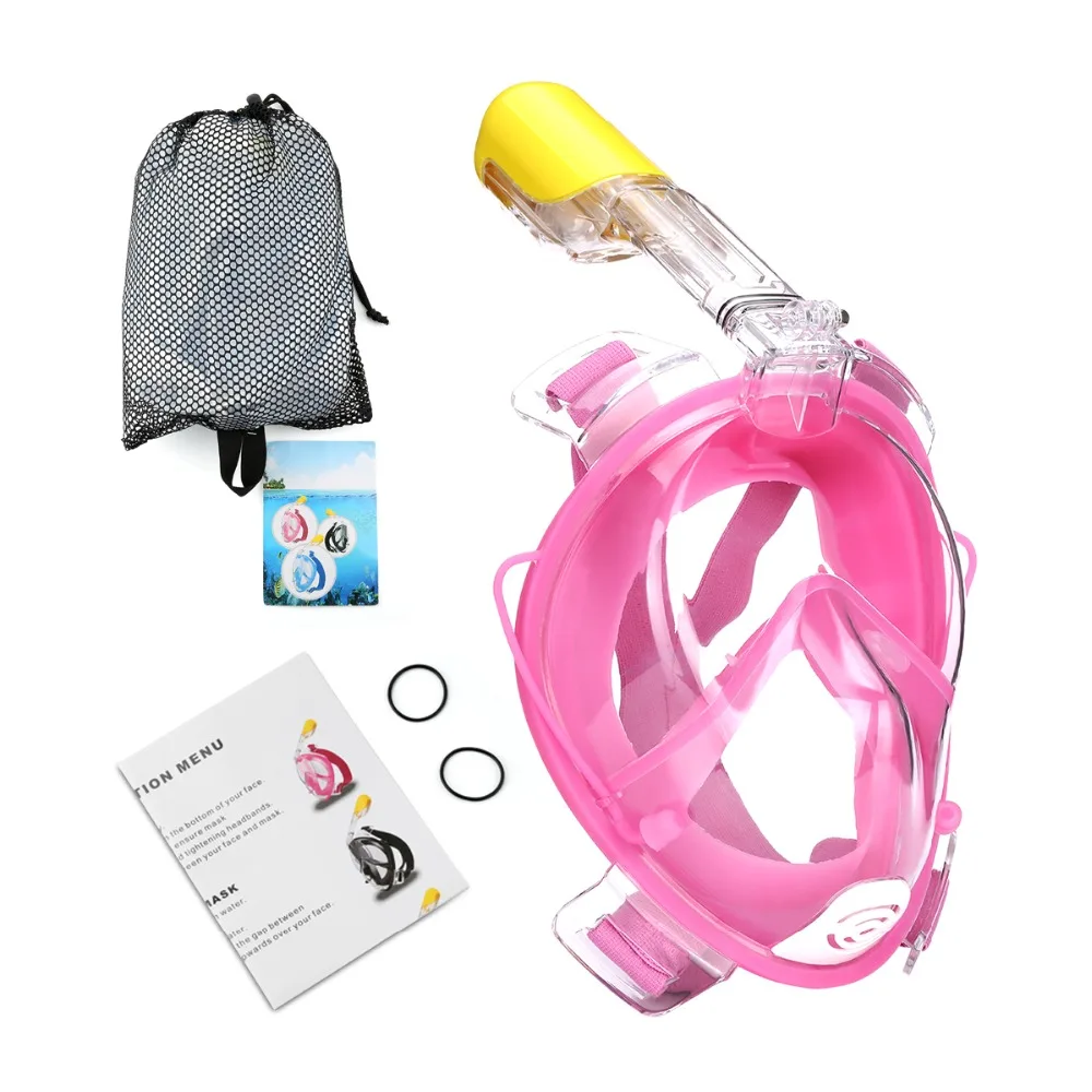Маски для дайвинга акваланг для подводного плавания водонепроницаемая Спортивная Подводная одежда для плавания с трубкой, незапотевающие маски для дайвинга с полным лицом S/M L/XL 3 цвета