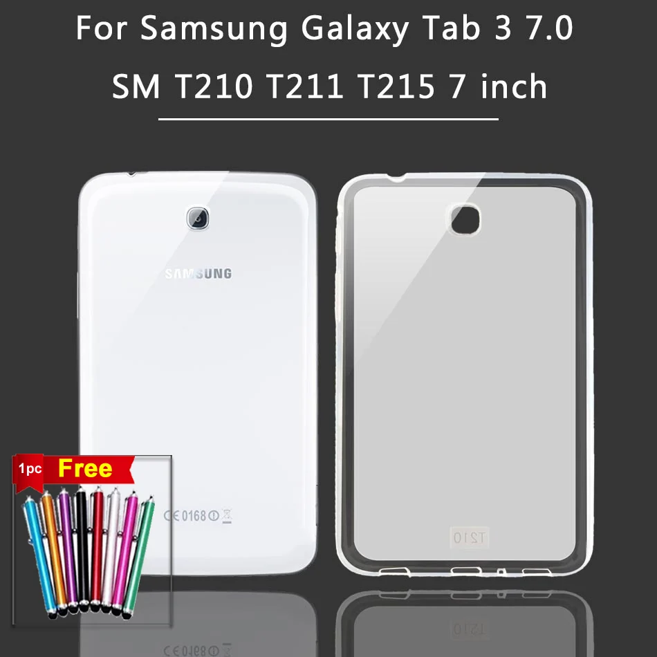 

Soft Silicone Tablet Case For Samsung Galaxy Tab 3 7.0 SM T210 T211 T215 7" Ultra Thin Matte Transparent Simple TPU Cover