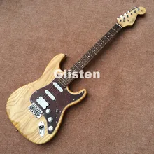 Электрическая гитара из ясеня и натурального дерева, гриф из розового дерева, гриф из клена и липа