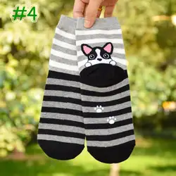 1 шт. повседневные унисекс милые животные забавный щенок печати хлопок короткие носки для женщин и мужчин