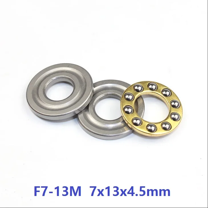 

100pcs/lot F7-13M Axial Ball Thrust Bearing 7x13x4.5 mm miniature bearing Plane thrust ball bearing 7*13*4.5mm