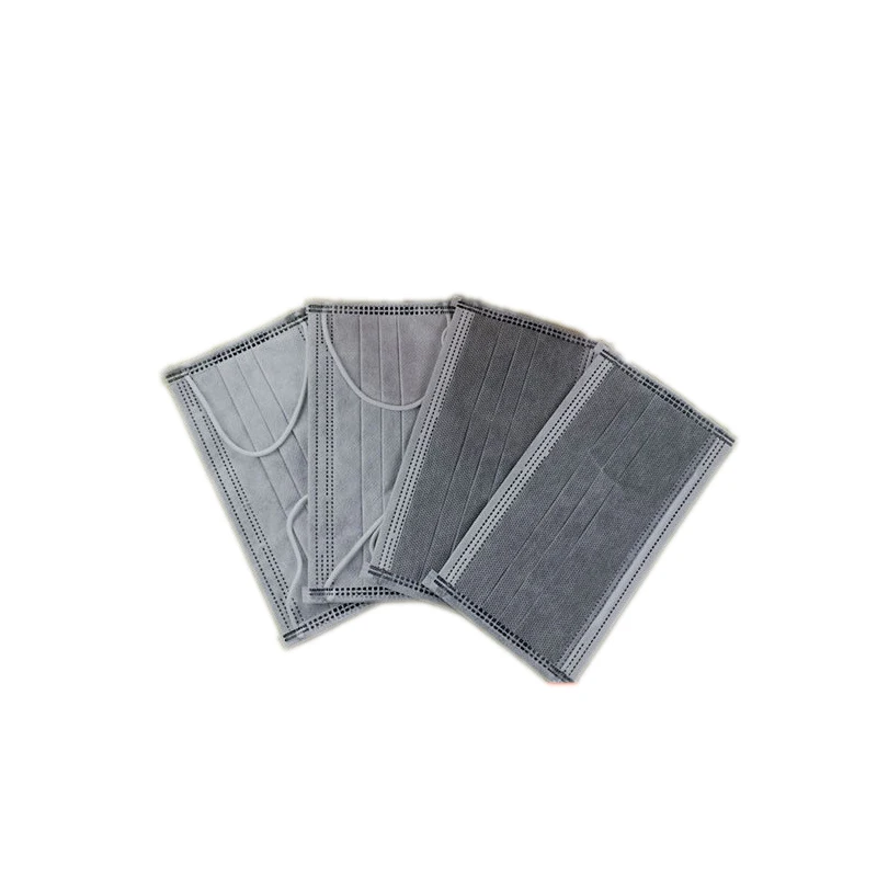 

5pcs/pack Gray Non Woven Disposable Face Mask 4 Layer Medical dental Earloop Activated Carbon Anti-Dust Face Surgical Masks