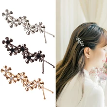 KoreanMetal цветок головной убор в форме заколки Bling Sweety красивые Fsahion Стиль милые теплые зажим для волос для девочки Для женщин