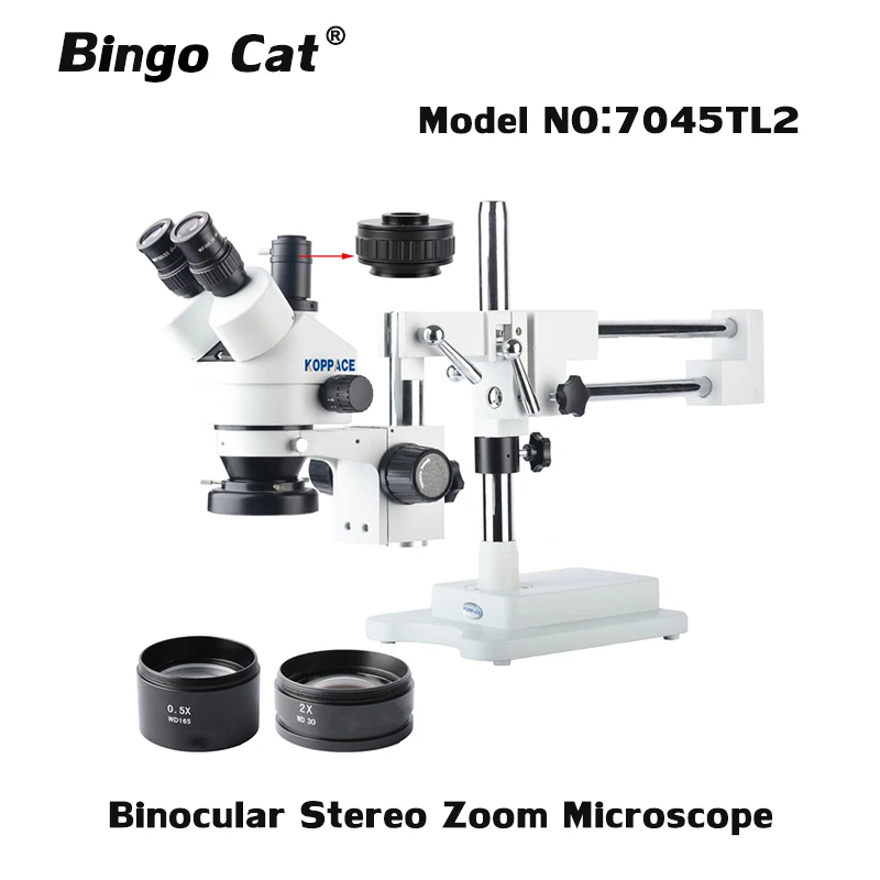 

3.5X-90X Magnification Binocular Stereo Microscope WF10X/20 Eyepiece 144 LED Light Phone Repair Tools