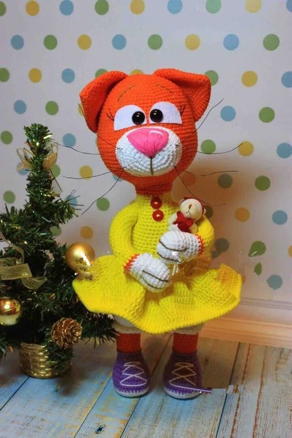 Игрушки для вязания крючком amigurumi cat girl Номер модели b0141b