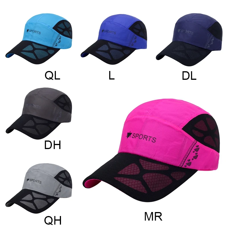 Summer Breathable Baseball Running Cap Women Men Mesh Snapback Cap Adjustable Sport Hats Outdoor Sports Sunshade Cap
