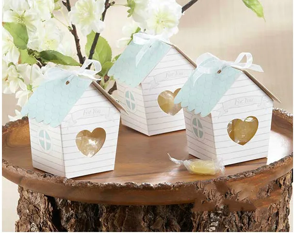 

25 pcs Creative Wedding Favors Baby Shower Favors Mini House Candy Box Party Gifts Chocolate Boxes