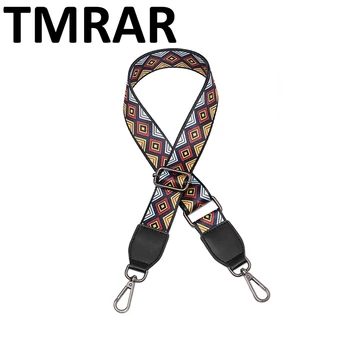 

2019 New handbags strap plaid design national gold buckle canvas bag straps new trendy easy holding shoulder straps qn278