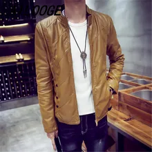 Мужской мыть водой из искусственной кожи Куртка на пуговицах декоративные Slim Fit Куртка-бомбер мужчины Chaquetas плюс размер M-6XL 3-Цвета