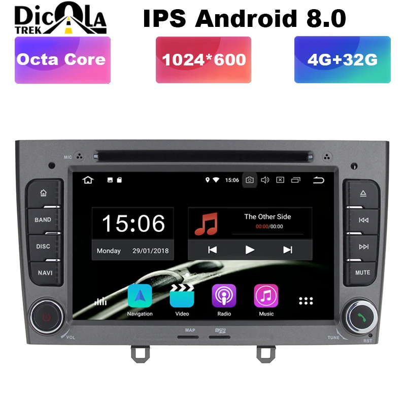 4GB RAM Octa Core Android 8 0 Multimedia Car DVD Navigation For peugeot 408 308 308SW