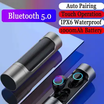 

TWS bluetooth 5.0 Earphone Wireless Mini Earbuds IPX6 Waterproof Stereo Headset with Charging Box For Phone