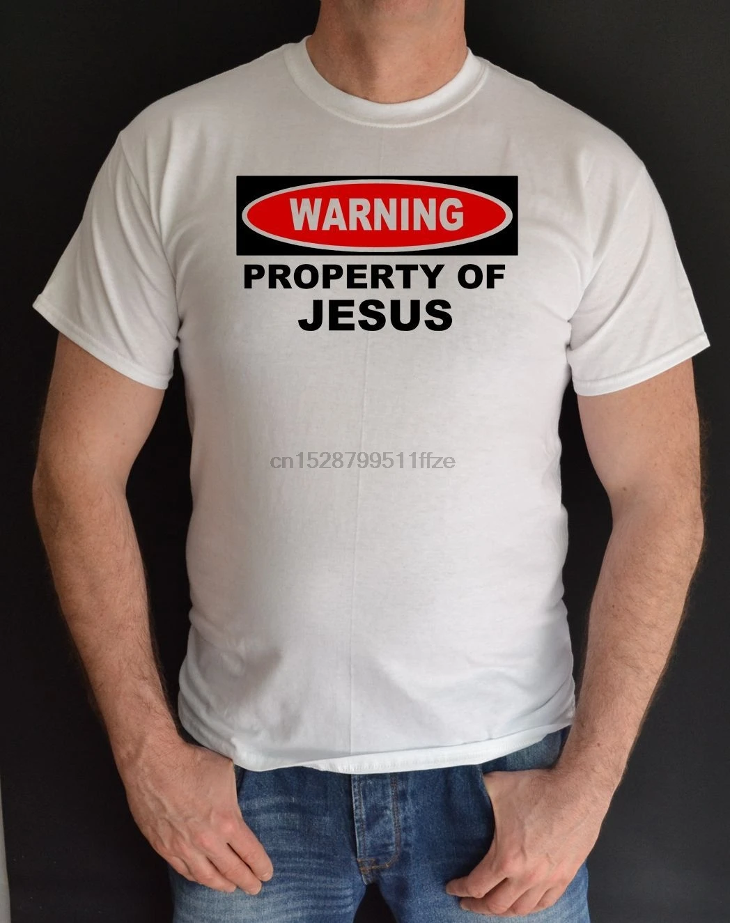 

2019 Hip Hop Novelty Men Brand WARNING JESUS CHRISTIAN T SHIRTTee Shirt