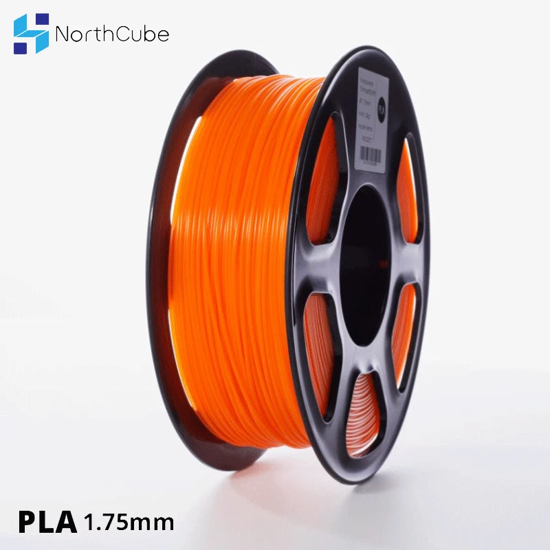 Нить PLA для 3D принтера NORTHCUBE 1 75 мм принтеров кг (0 02 фунта) +/ прозрачная оранжевого