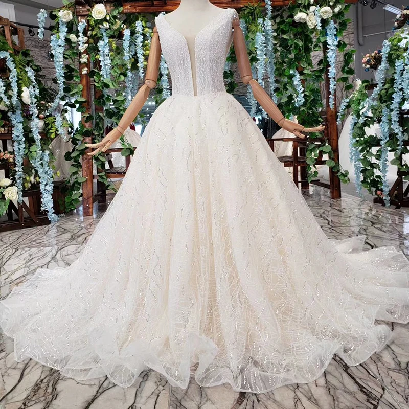 HTL344 Bohemian style wedding dress sleeveless A-line beach bridal dress (1)