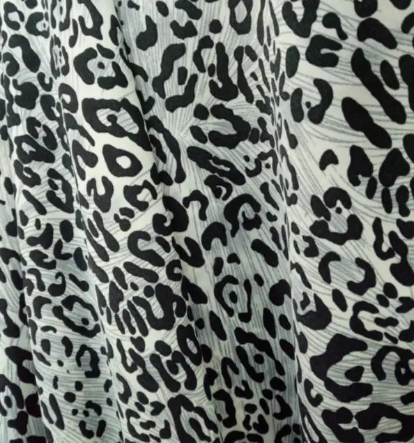 Леопардовое платье из шифоновой ткани креп ткань Летняя мода материал дышащий Косплей DIY ремесло ткань 1 ярд - Цвет: C2