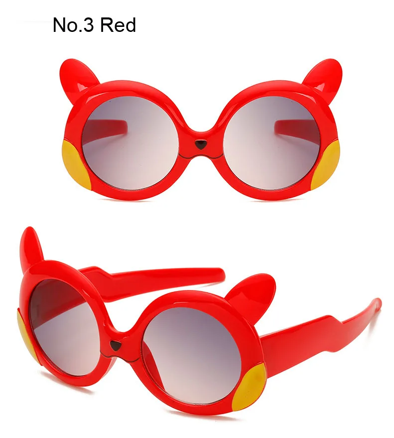 Детские солнцезащитные очки, модная симпатичная мультяшная собака голова, детские пластиковые линзы в оправе с покрытием, очки для маленьких девочек - Цвет линз: No 3