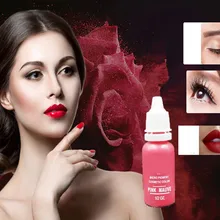 5 шт., пигмент для перманентного макияжа, чернила для татуажа, 15 мл, бутылка для бровей, подводка для губ, микроблейдинг, 23 цвета из Китая