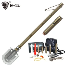 Survival Shovel Snow with Flashlight Folding Camping Shovels Spade Emergency Garden Hiking Outdoor Tactical Car Tool Gift