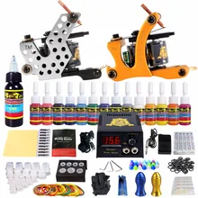 Solong Tattoo Полный комплект татуировки 2 катушки машина пистолет набор 14 чернил Электропитание иглы Советы TK212