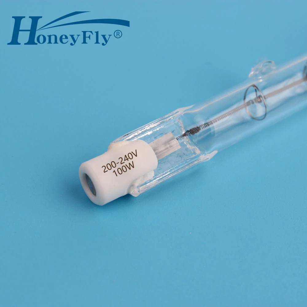 HoneyFly 5 шт. 78 мм линейная галогенная лампа J78 220 V/110 V 100 W 150 W 200 W 250 W R7S двухсторонняя нити потолочные светильники кварцевая трубка