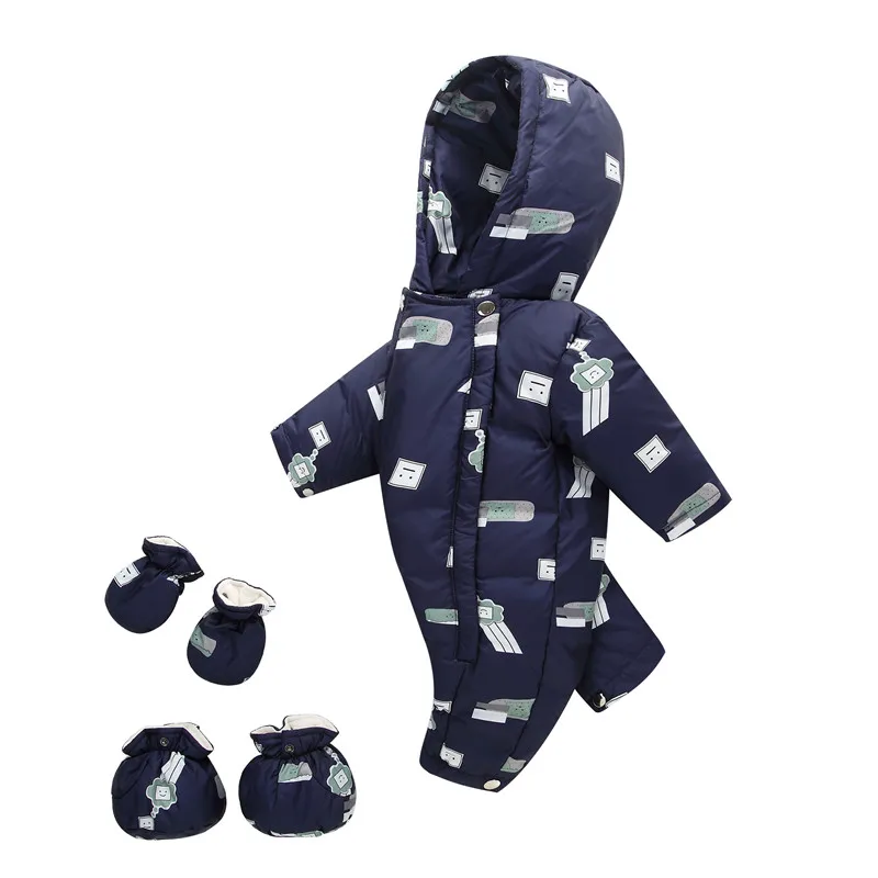 

Newborn Girl Winter Romper Baby Boy Duck Down Jumpsuit Children's Romper Kids Warm Snowsuit Overall Toddler Infant Thick Outwear